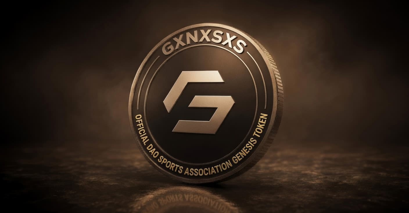 Official gold Genesis Token coin of the DAO Sports Association